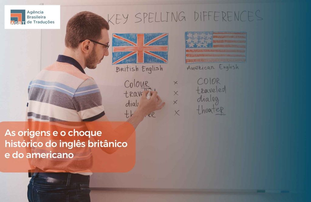 As origens e o choque histórico do inglês britânico e do americano As origens e o choque histórico do inglês britânico e do americano