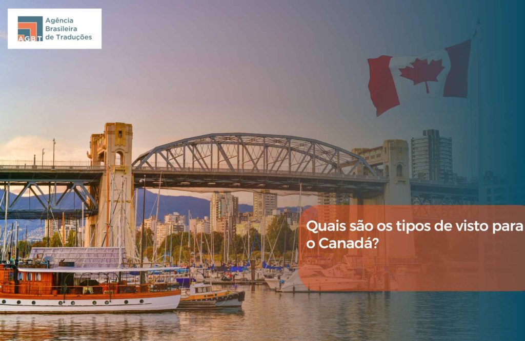 Quais são os tipos de visto para o Canadá