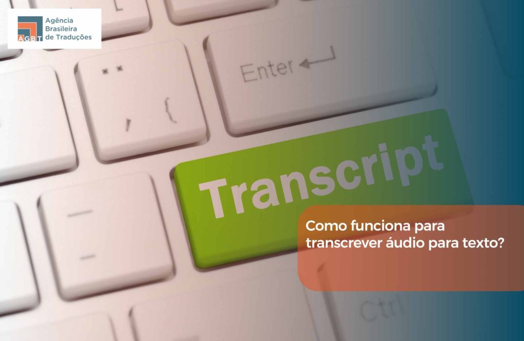 Como funciona para transcrever áudio para texto