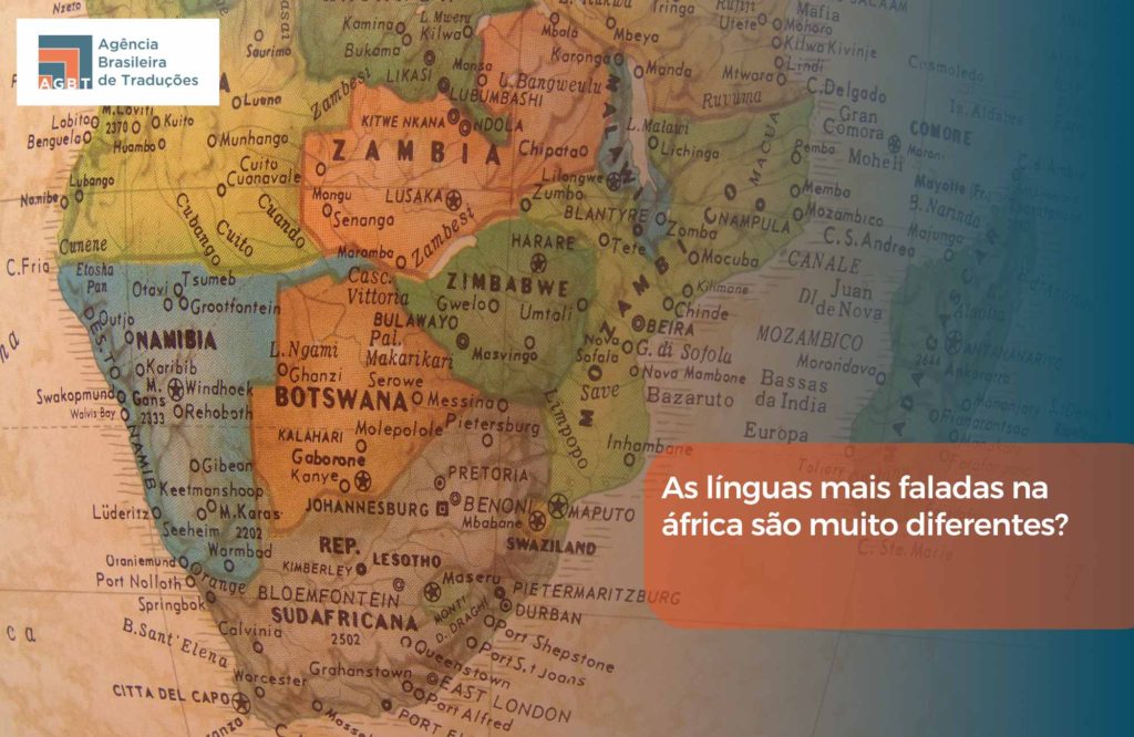 As línguas mais faladas na áfrica são muito diferentes