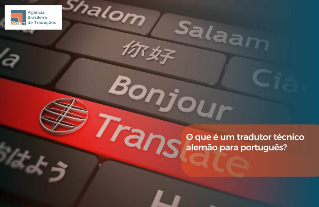 O que é um tradutor técnico alemão para português