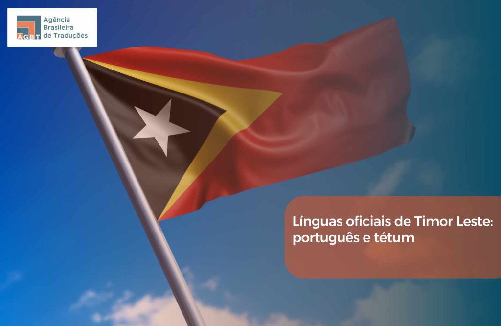 Línguas oficiais de Timor Leste português e tétumLínguas oficiais de Timor Leste português e tétum
